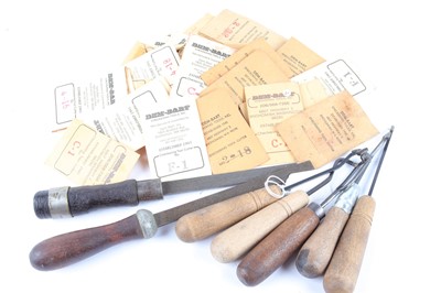 Lot 1157 - Box of assorted Dem-Bart chequering tools and...