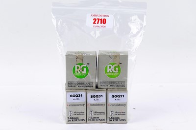 Lot 2710 - (S1) 100 x 7.62x51mm RG Green Spot Royal...