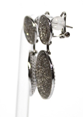 Lot 702 - A 9ct white gold flat curblink necklace...