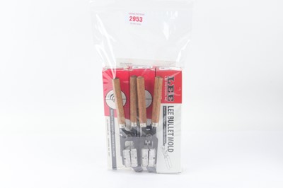 Lot 2953 - Five Lee Bullet Molds for .380, .450, .454 and...
