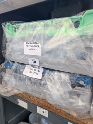 Lot 268 - 4 trays of assorted poly glassware including...