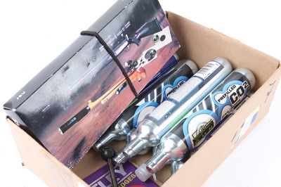 Lot 1170 - Seven pre-filled Co2 cylinders and a Sharp...