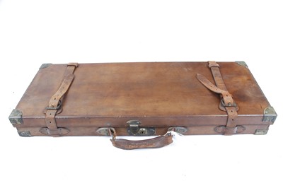 Lot 1474 - A Fine Oak and Leather Double Gun Case, with...