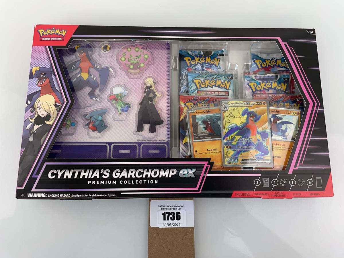 Lot 1736 - Pokémon TCG: Cynthia's Garchomp EX Premium...