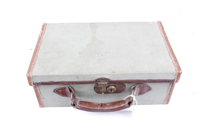 Lot 1479 - Canvas and Leather Cartridge Magazine, with...