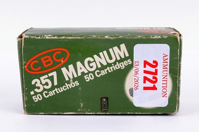 Lot 2721 - (S1)50 x .357 Mag. CBC 158gr SP cartridges