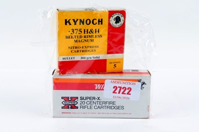 Lot 2722 - (S1) 17 x .375 Winchester 250gr rifle...