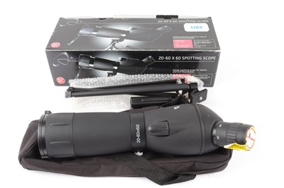 Lot 1184 - OWIM 20-60 x 60 Spotting Scope, with stand, boxed