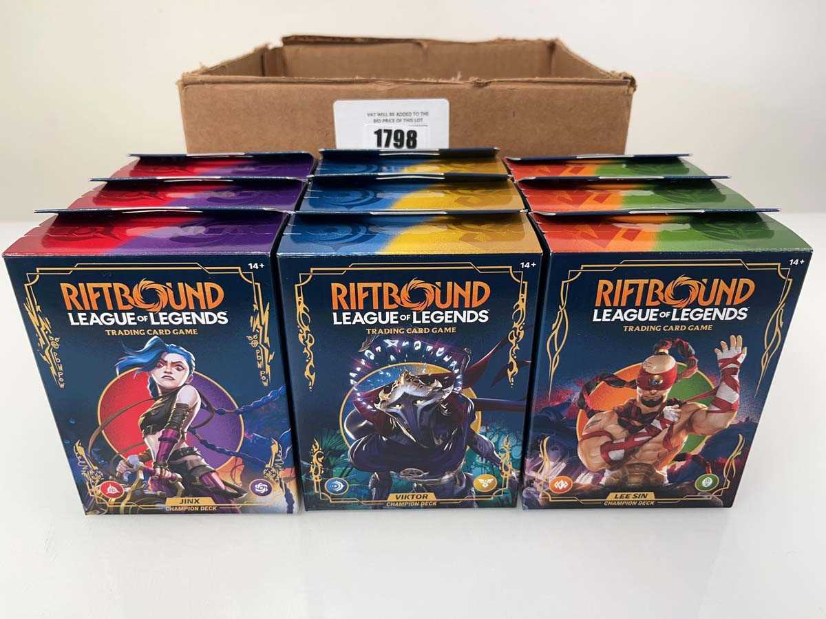 Lot 1798 - 9x Riftbound: League of Legends TCG Champion...