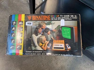 Lot 1438 - Boxed Binatone colour TV game MK10