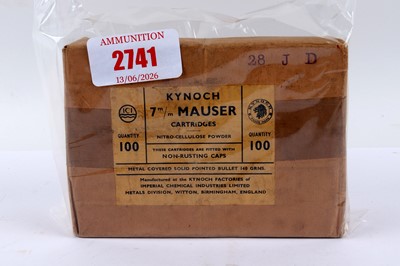 Lot 2741 - (S1) 100 x 7mm Mauser rifle cartridges by...