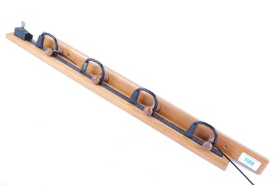 Lot 1186 - Wooden 4-gun rack (2 part)