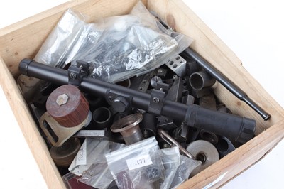 Lot 1191 - Box of assorted target rifle parts to include...