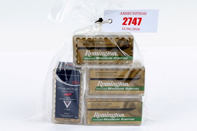 Lot 2747 - (S1) 200 x assorted .17 HMR rifle cartridges...