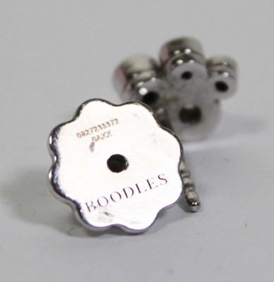 Lot 703 - A pair of platinium and diamond set 'Raindance'...