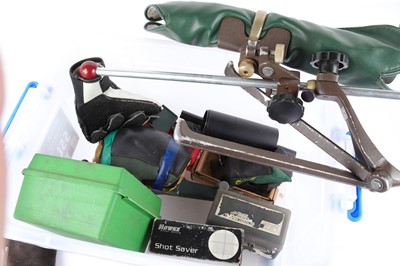 Lot 1374 - Box containing target shooting accessories to...