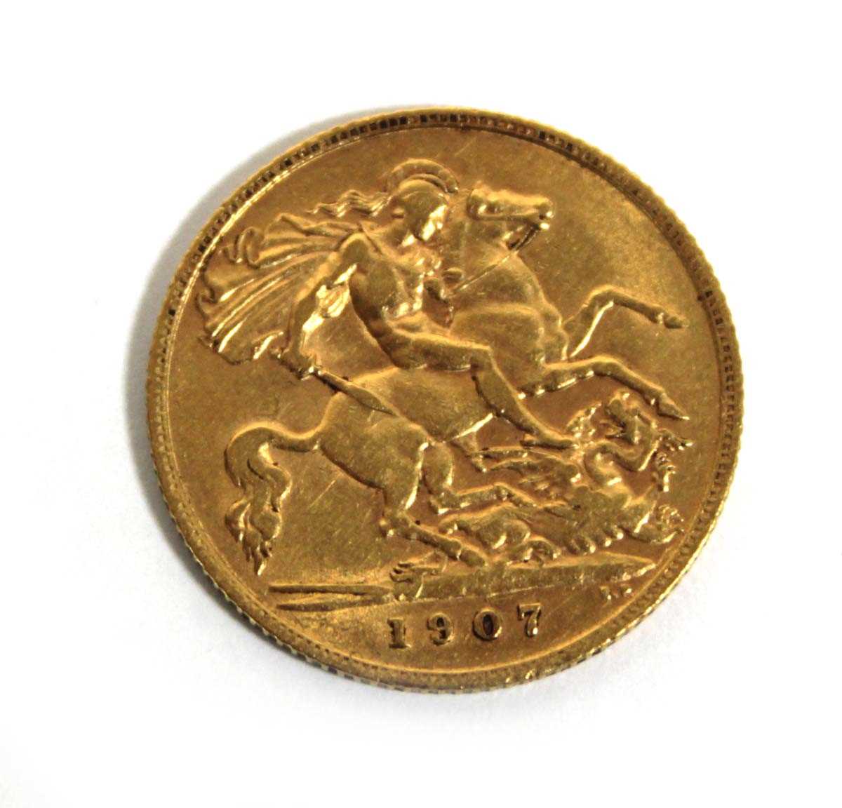Lot 406 - An Edwardian half sovereign dated 1907