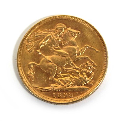 Lot 412 - A Victorian sovereign dated 1898, Melbourne mint