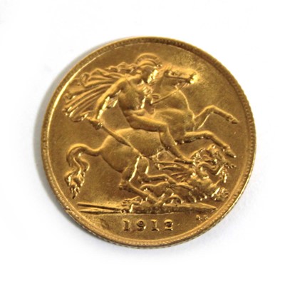 Lot 414 - A half sovereign dated 1912