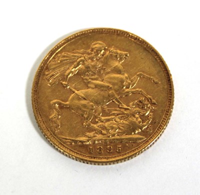 Lot 416 - A Victorian sovereign dated 1895, Sydney mint,...