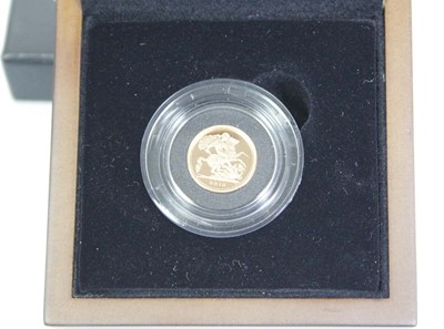 Lot 417 - A Royal Mint proof quarter sovereign dated...
