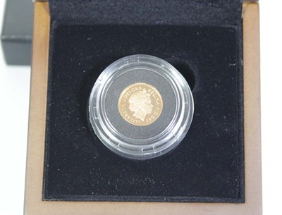 Lot 417 - A Royal Mint proof quarter sovereign dated...