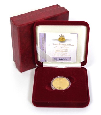 Lot 418 - A Royal Mint 14ct Cook Island $20 dated 2002,...