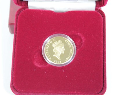 Lot 418 - A Royal Mint 14ct Cook Island $20 dated 2002,...