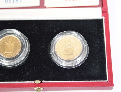 Lot 419 - A Royal Mint two-coin sovereign and half...