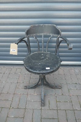 Lot Metal framed Engineer's swivel chair