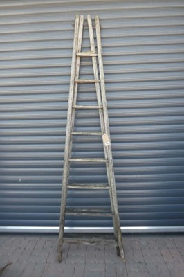 Lot Ash Framed 8 tread apple tree ladder