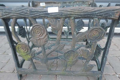 Lot Decorative Wrought Iron Rose themed log basket