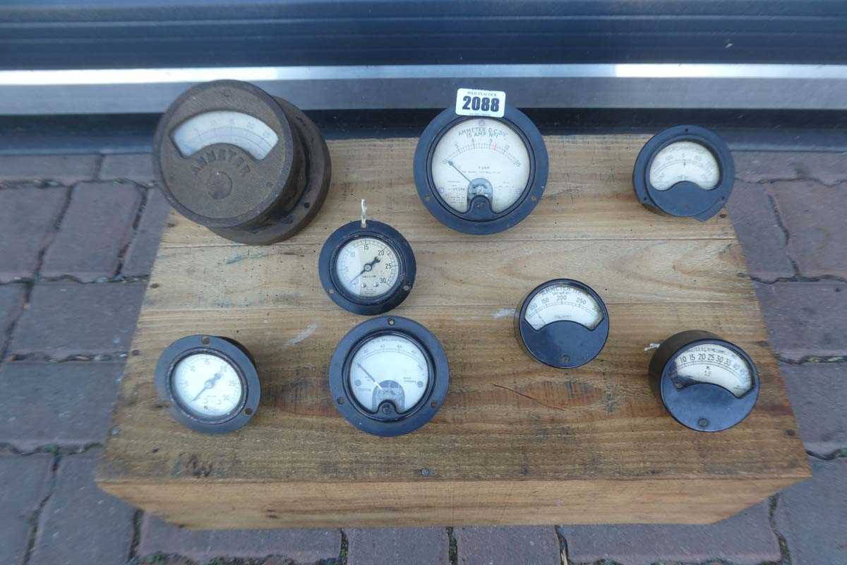 Lot 8 Vintage Gauges to include 2 "Marsh...