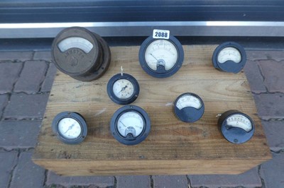 Lot 8 Vintage Gauges to include 2 "Marsh...