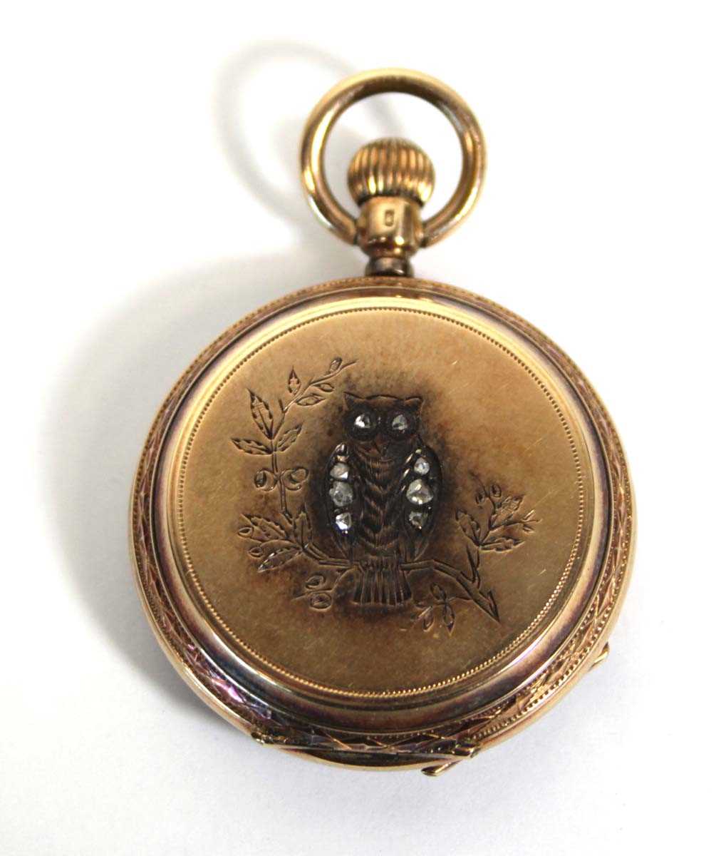 Lot 453 - A 14ct yellow gold full hunter fob watch, the...