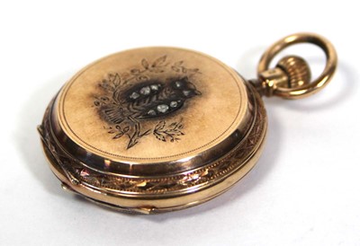 Lot 453 - A 14ct yellow gold full hunter fob watch, the...