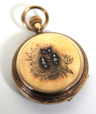Lot 453 - A 14ct yellow gold full hunter fob watch, the...