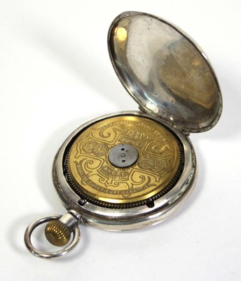 Lot 455 - A silver open face pocket 'Hebdomas' pocket...