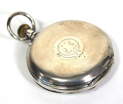 Lot 455 - A silver open face pocket 'Hebdomas' pocket...