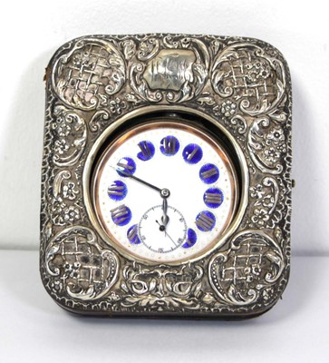 Lot 457 - A silver plated open face 'Goliath' pocket...