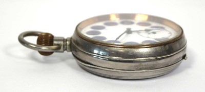 Lot 457 - A silver plated open face 'Goliath' pocket...