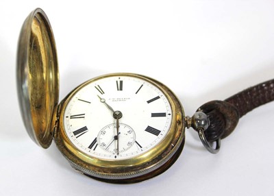 Lot 459 - A silver and parcel gilt full hunter pocket...