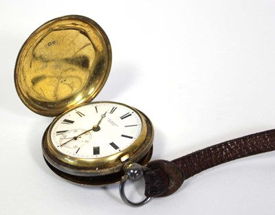 Lot 459 - A silver and parcel gilt full hunter pocket...