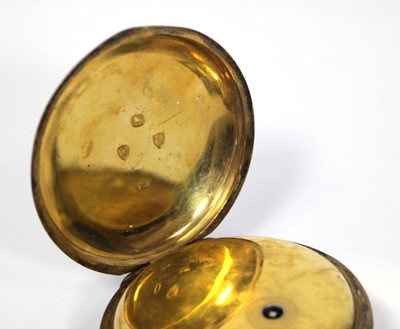 Lot 459 - A silver and parcel gilt full hunter pocket...