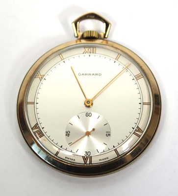 Lot 460 - A 9ct yellow gold open face dress pocket watch...