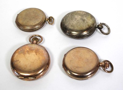 Lot 461 - A silver full hunter pocket watch by E. J....