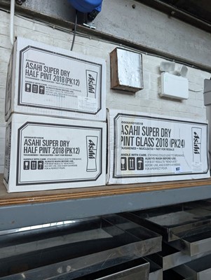 Lot 837 - 3 boxes Asahi beer glass