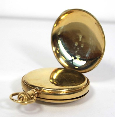 Lot 462 - An 18ct yellow gold half hunter pocket watch...