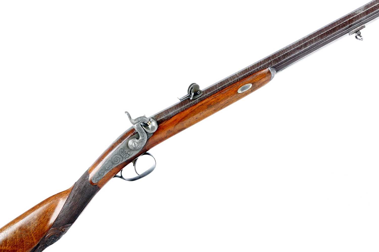 Lot 340 - (S58) A Fine .400 Swiss Percussion Park Rifle...