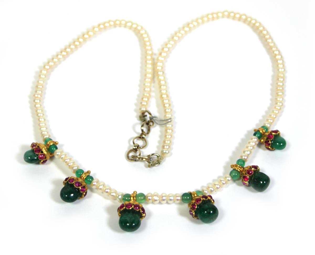 Lot 711 - A single strand cultured pearl necklace...